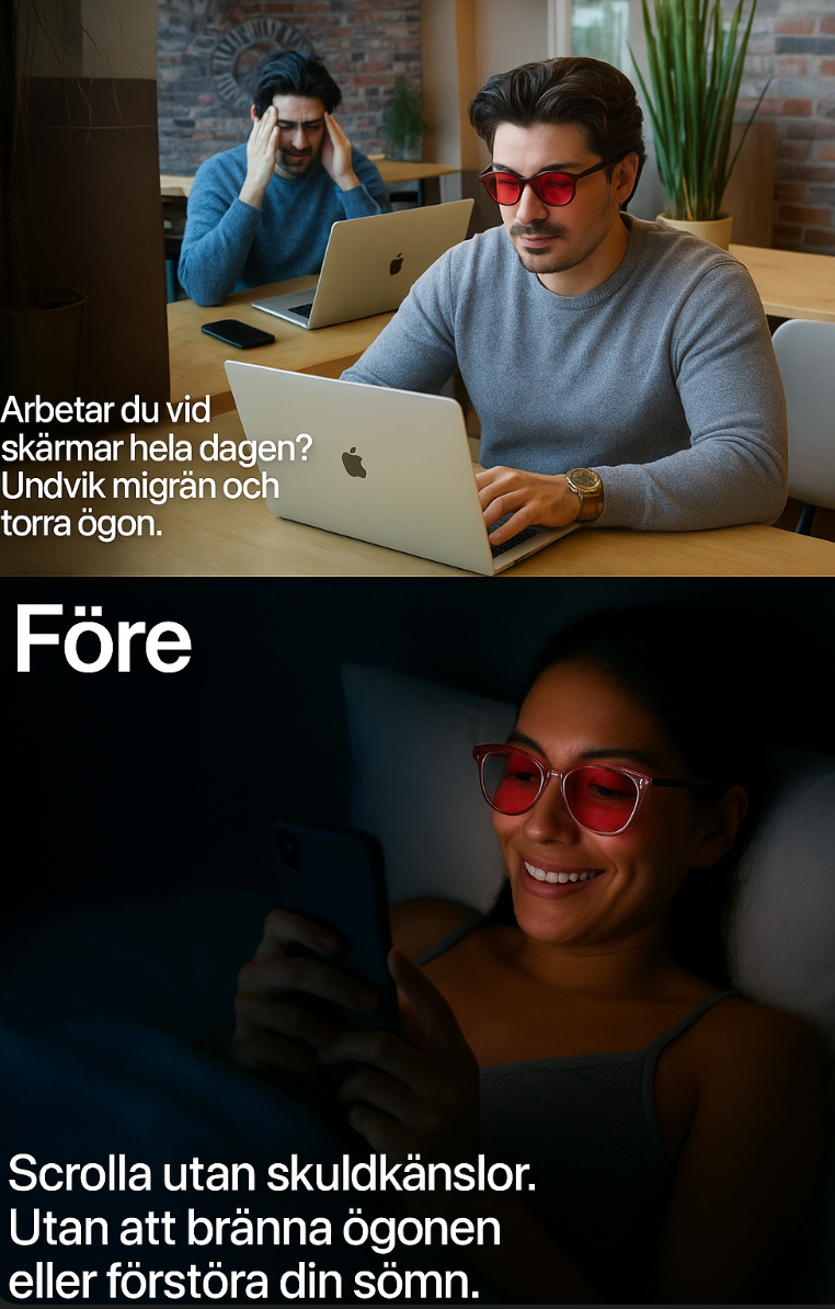 SkyddGlasset® - Filtrerar bort det dåliga ljuset, släpper igenom det goda